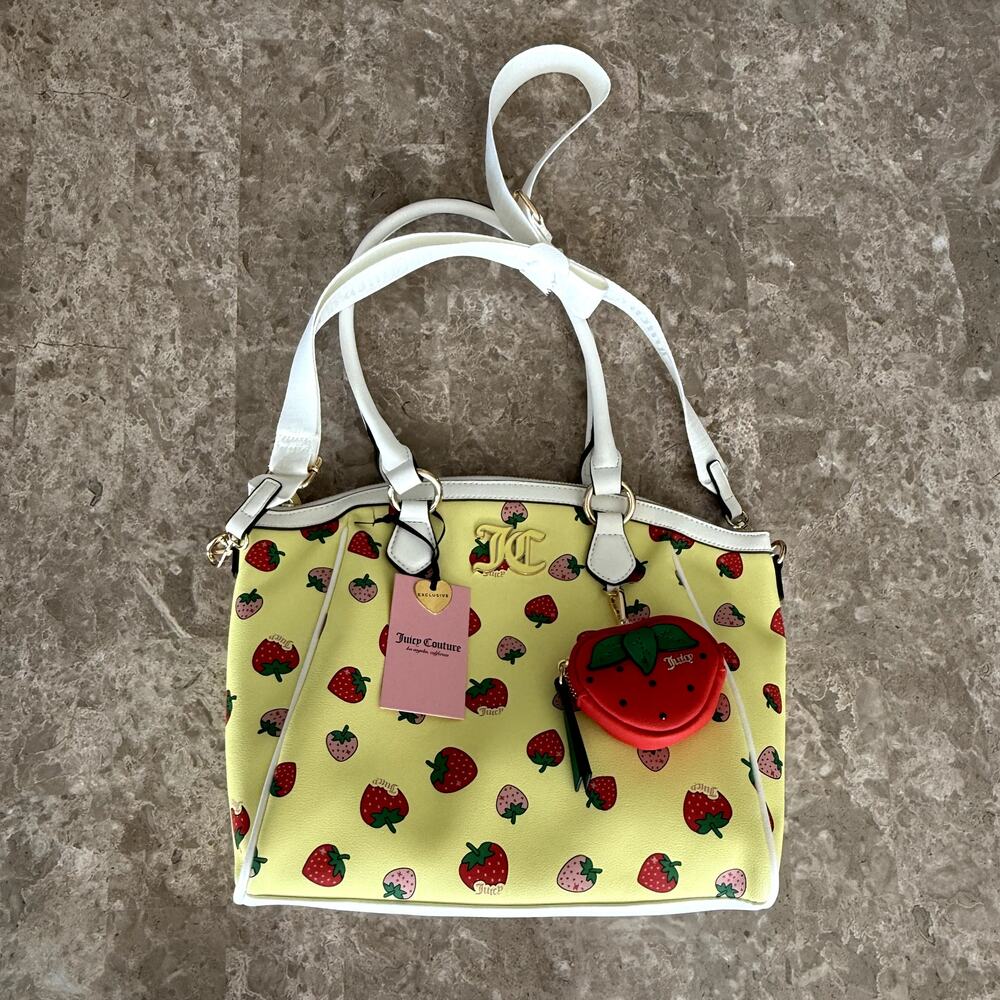 Juicy Couture Sweet N Juicy FR Tote Strawberry Yellow - Picture 7 of 10